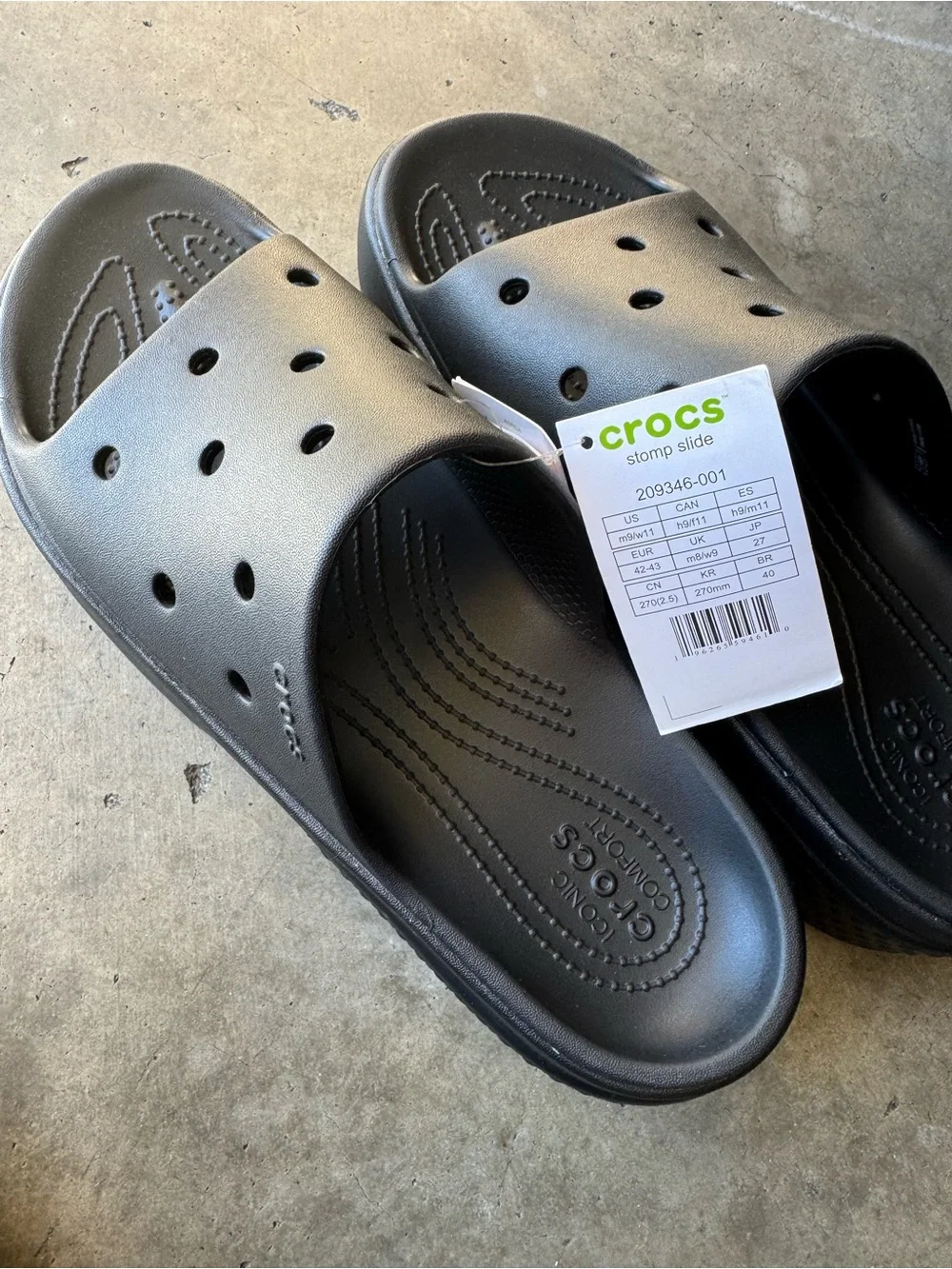 CROCS Stomp Slide - Black size 11